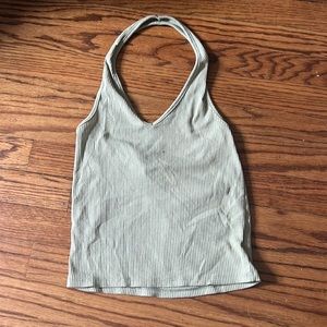 Halter top, green.